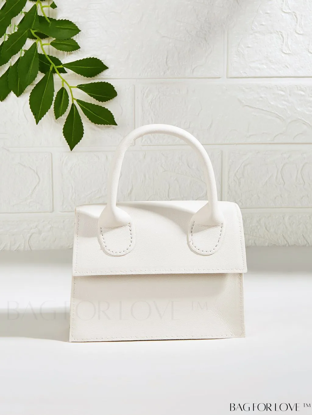 BagForLove - Chic Mini Flap Square Bag with Floral Graphic Design