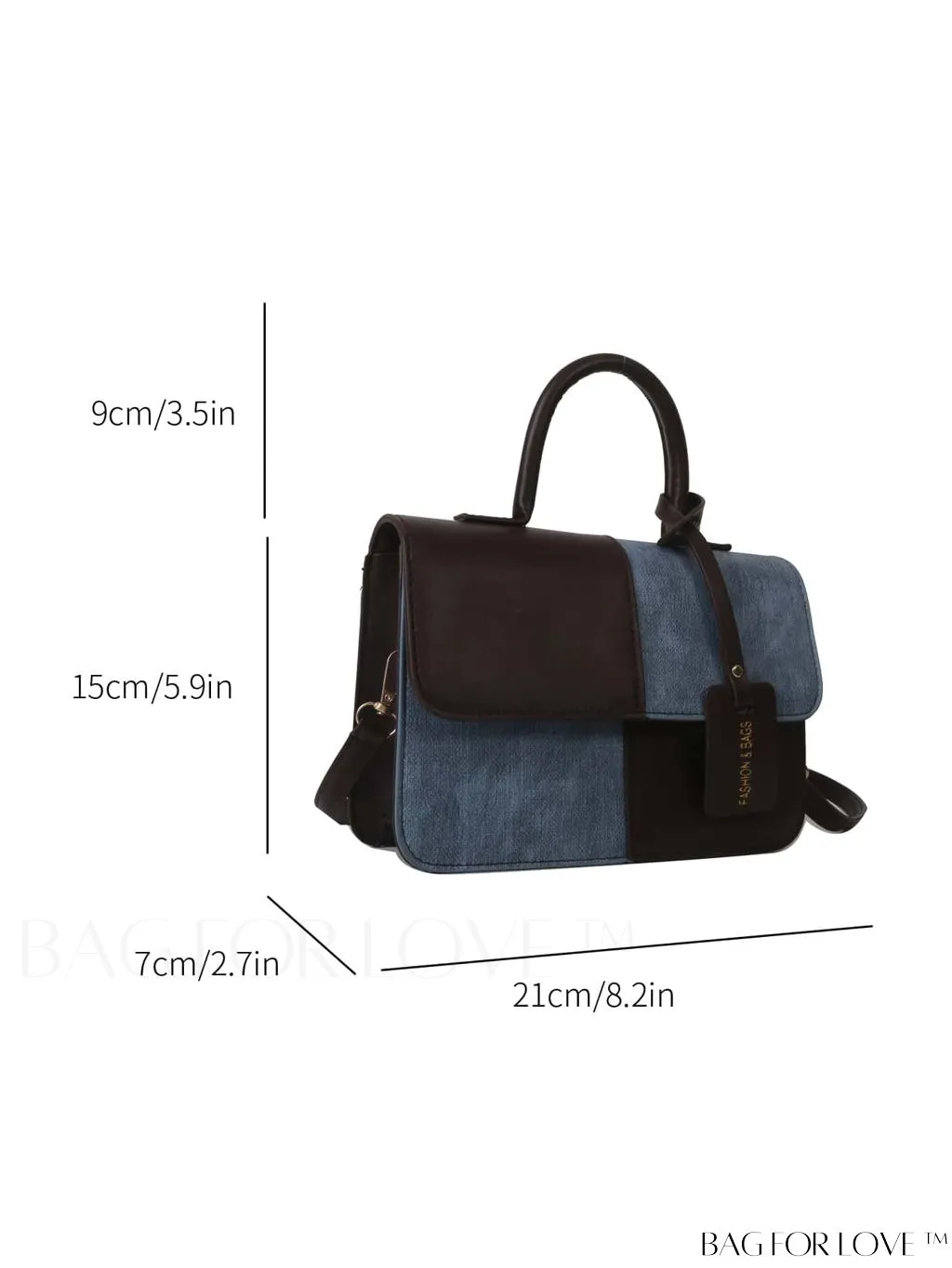 BagForLove - Color Block Shoulder Bag: Stylish, Versatile, and Trendy Crossbody