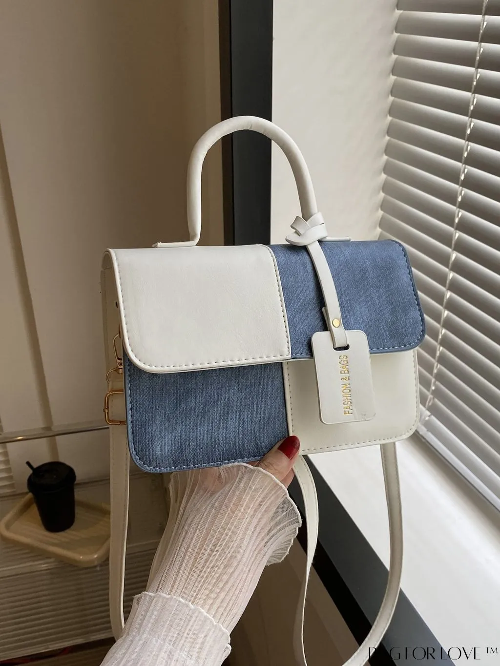 BagForLove - Color Block Shoulder Bag: Stylish, Versatile, and Trendy Crossbody