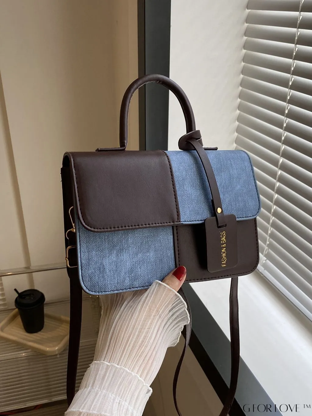 BagForLove - Color Block Shoulder Bag: Stylish, Versatile, and Trendy Crossbody
