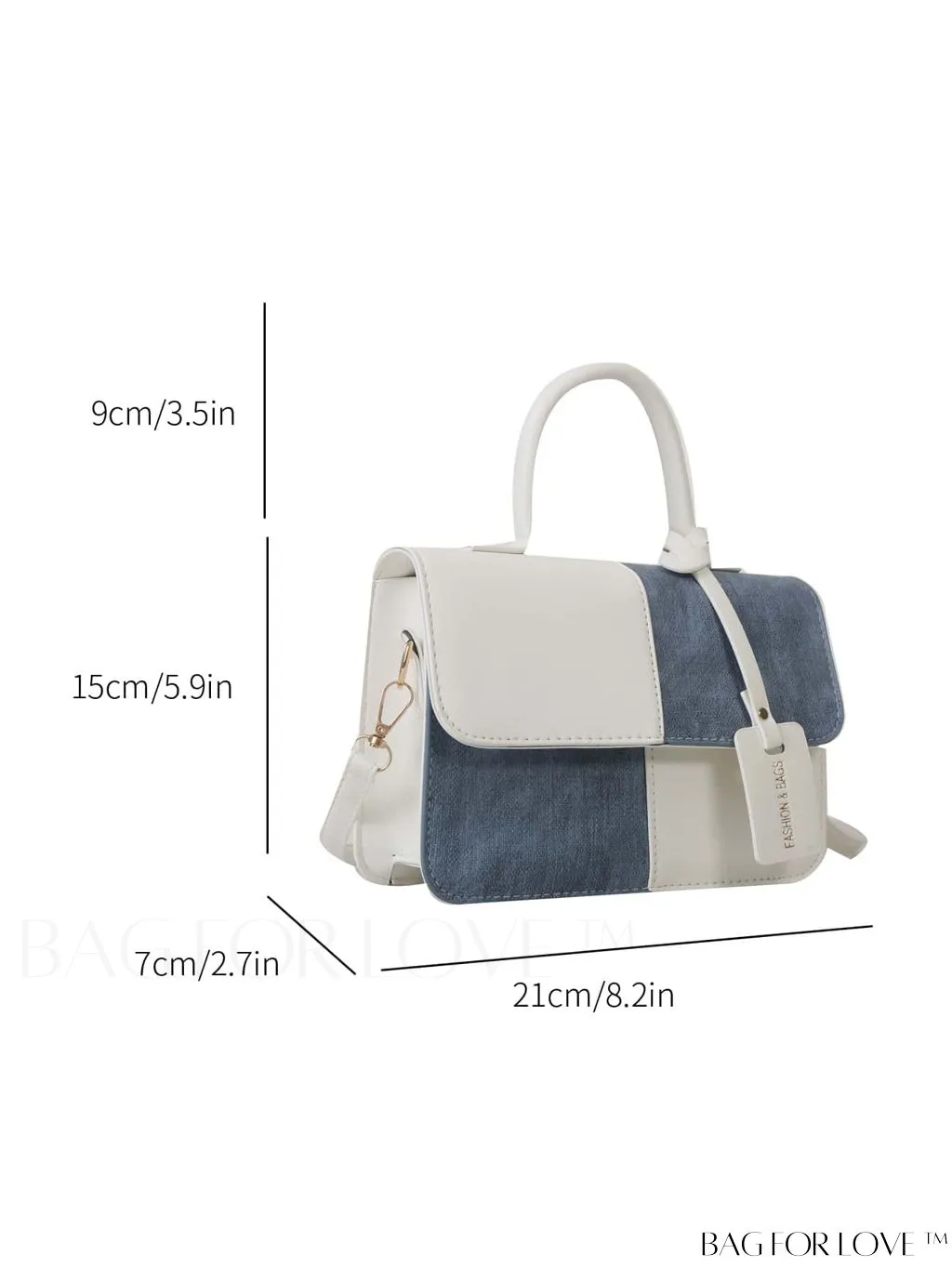 BagForLove - Color Block Shoulder Bag: Stylish, Versatile, and Trendy Crossbody