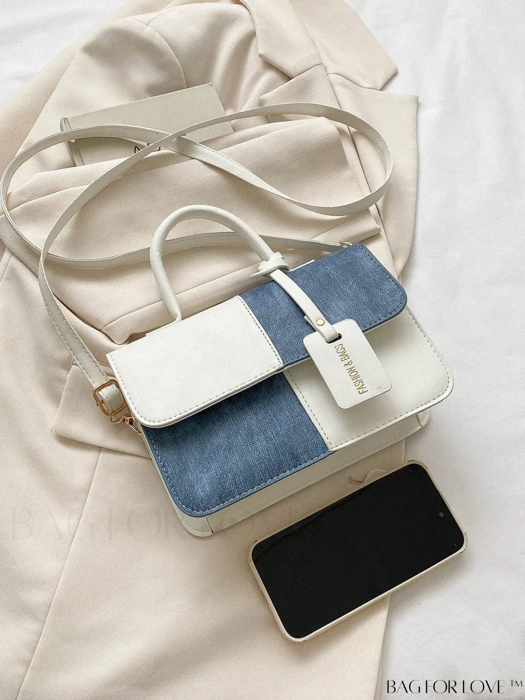 BagForLove - Color Block Shoulder Bag: Stylish, Versatile, and Trendy Crossbody