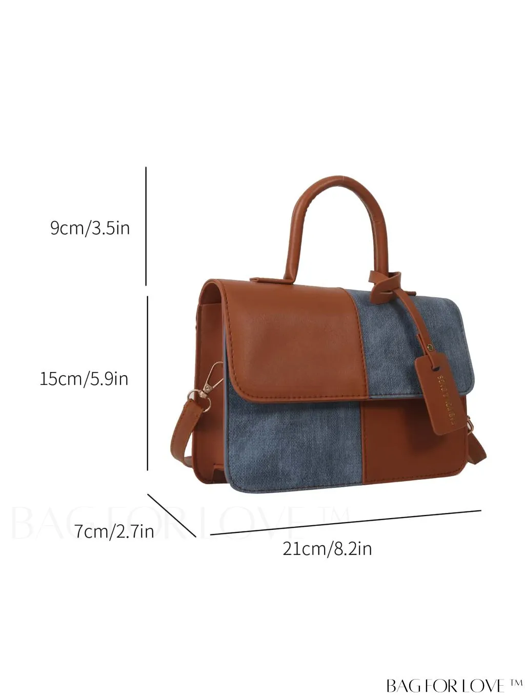 BagForLove - Color Block Shoulder Bag: Stylish, Versatile, and Trendy Crossbody
