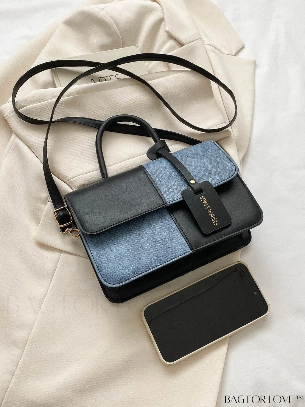BagForLove - Color Block Shoulder Bag: Stylish, Versatile, and Trendy Crossbody