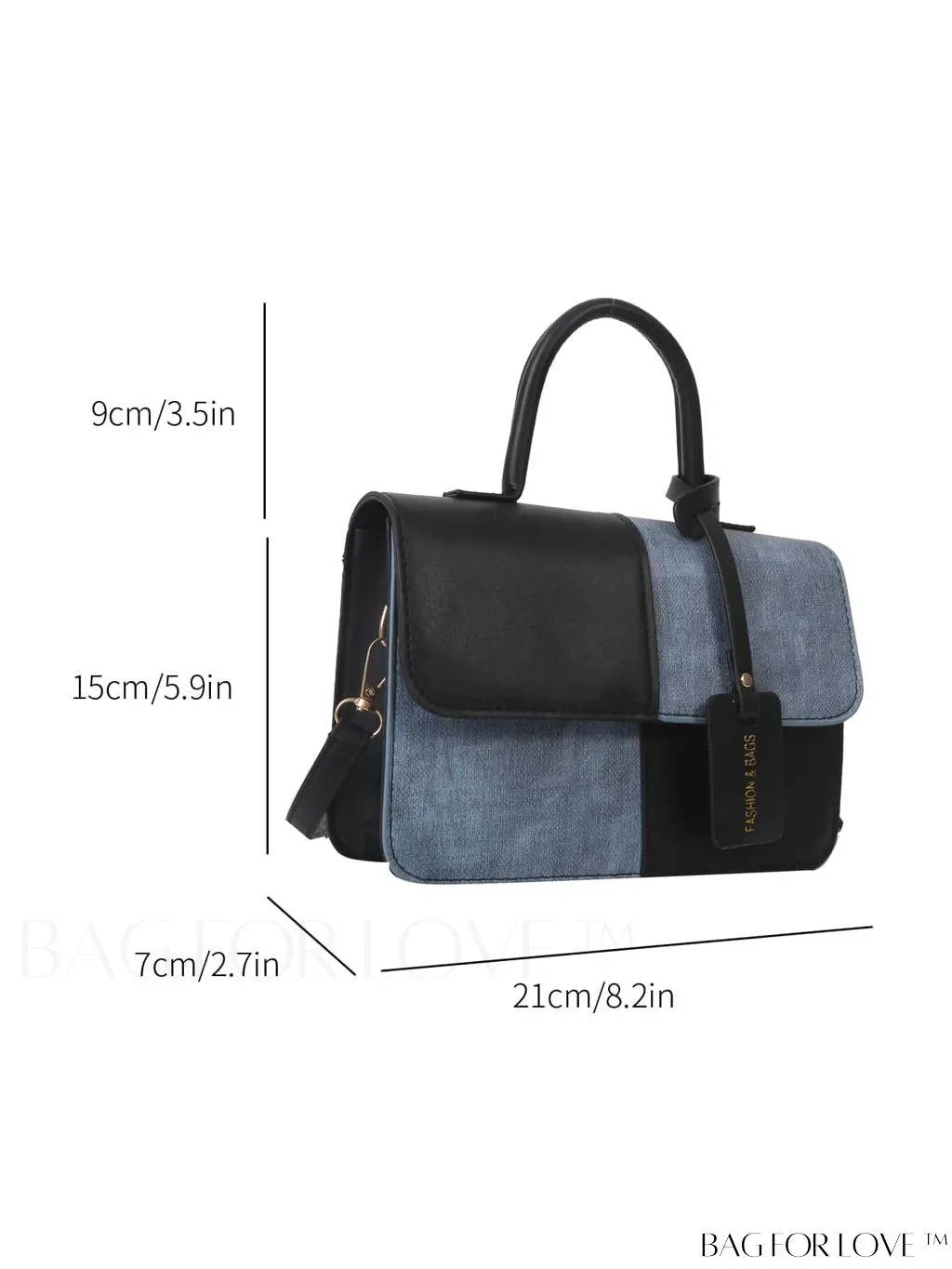 BagForLove - Color Block Shoulder Bag: Stylish, Versatile, and Trendy Crossbody