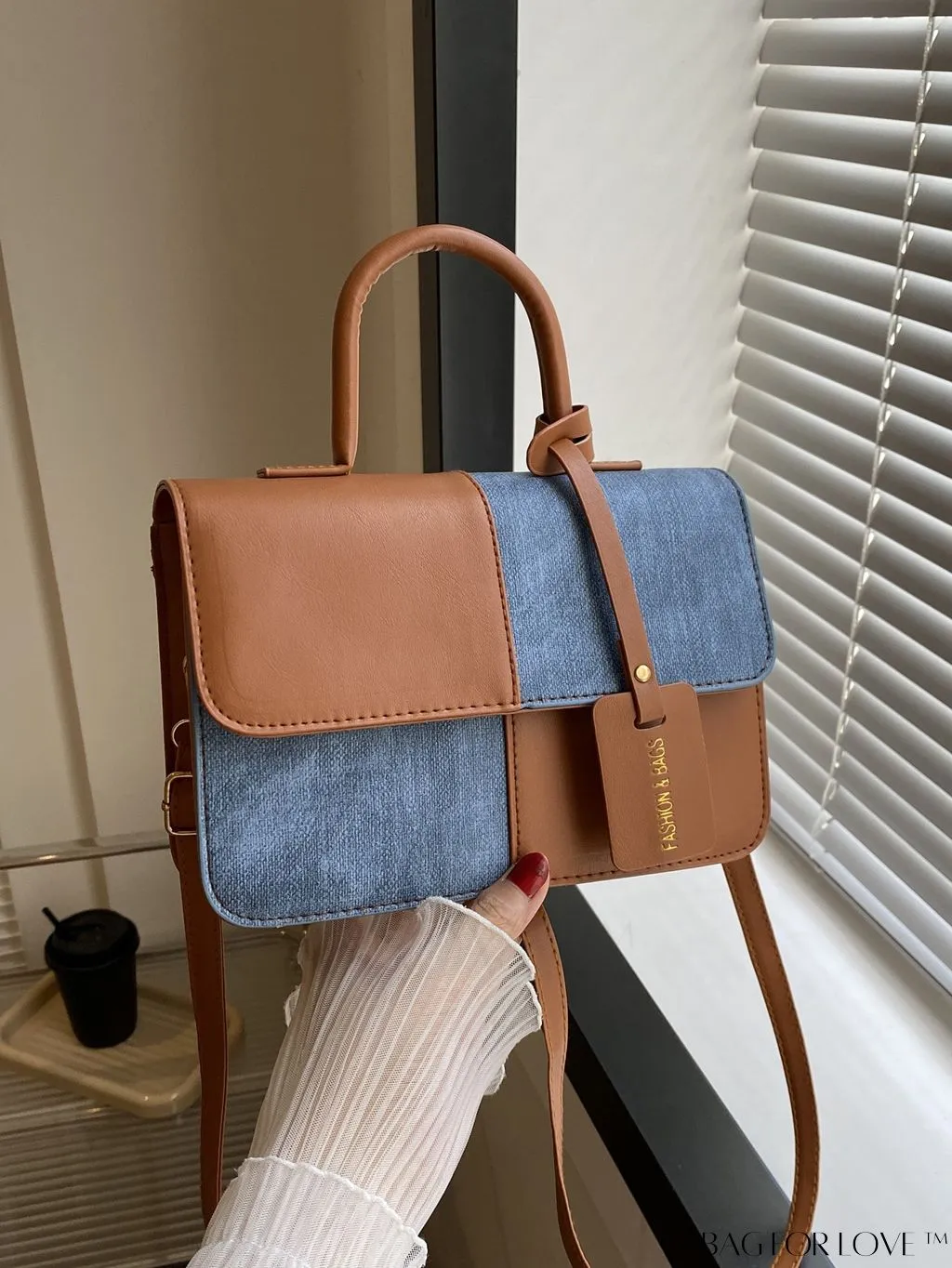 BagForLove - Color Block Shoulder Bag: Stylish, Versatile, and Trendy Crossbody