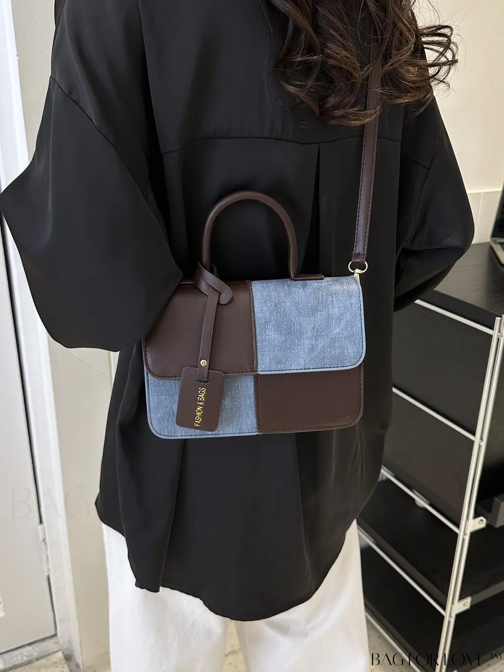 BagForLove - Color Block Shoulder Bag: Stylish, Versatile, and Trendy Crossbody