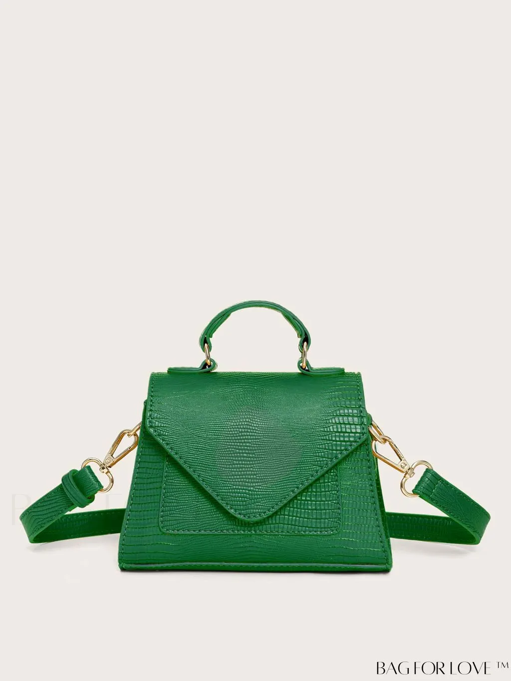 BagForLove - Compact Croc Embossed Satchel: Stylish and Sophisticated