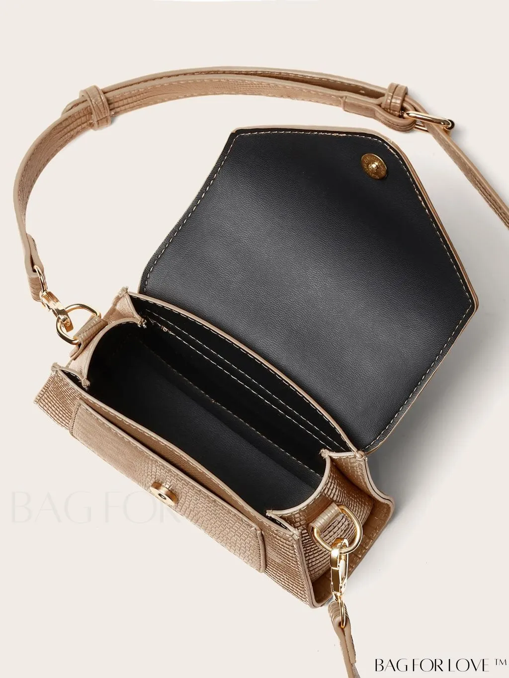 BagForLove - Compact Croc Embossed Satchel: Stylish and Sophisticated