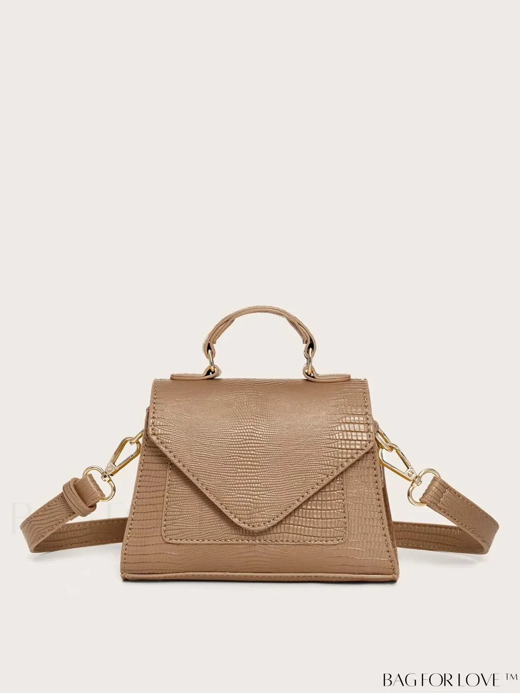 BagForLove - Compact Croc Embossed Satchel: Stylish and Sophisticated