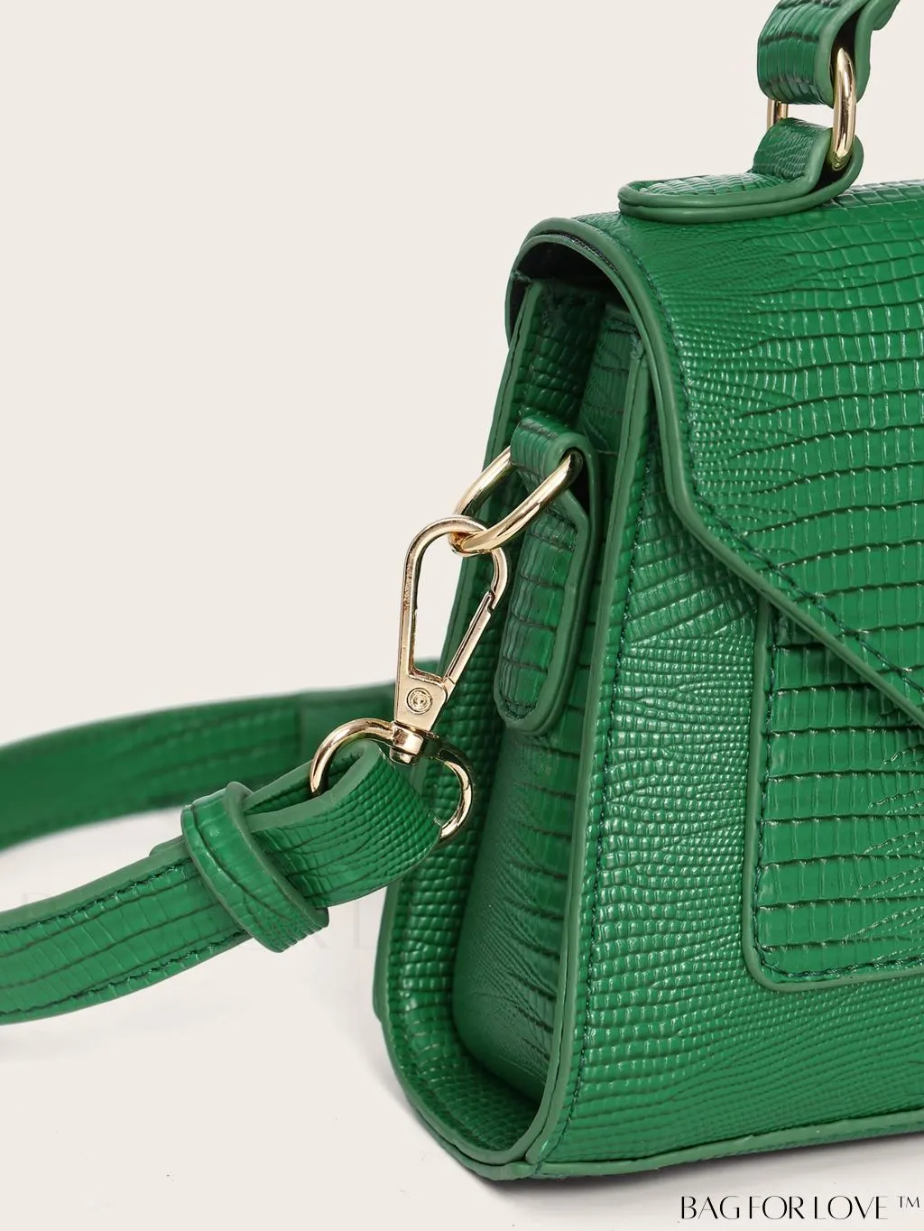 BagForLove - Compact Croc Embossed Satchel: Stylish and Sophisticated