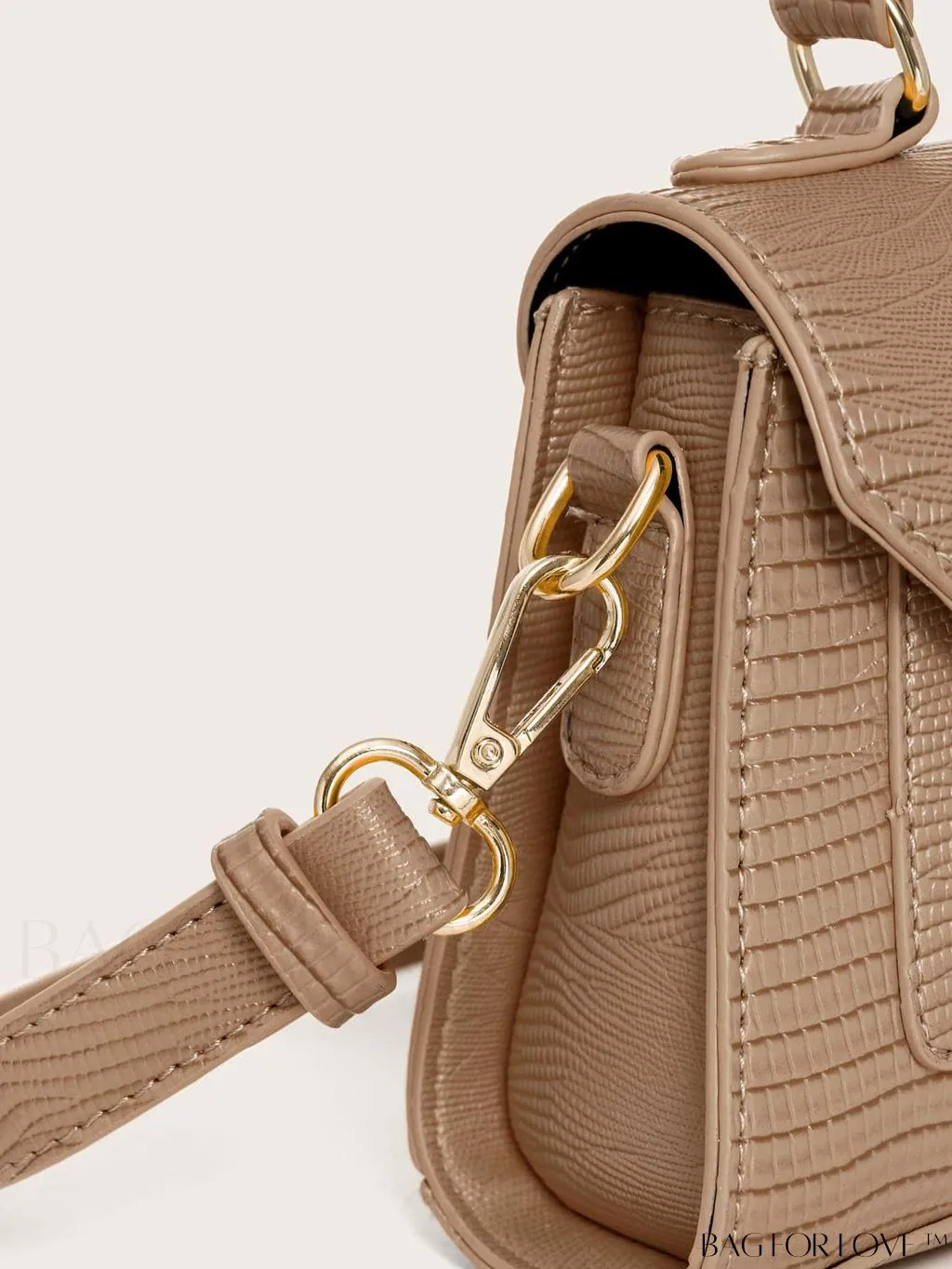 BagForLove - Compact Croc Embossed Satchel: Stylish and Sophisticated