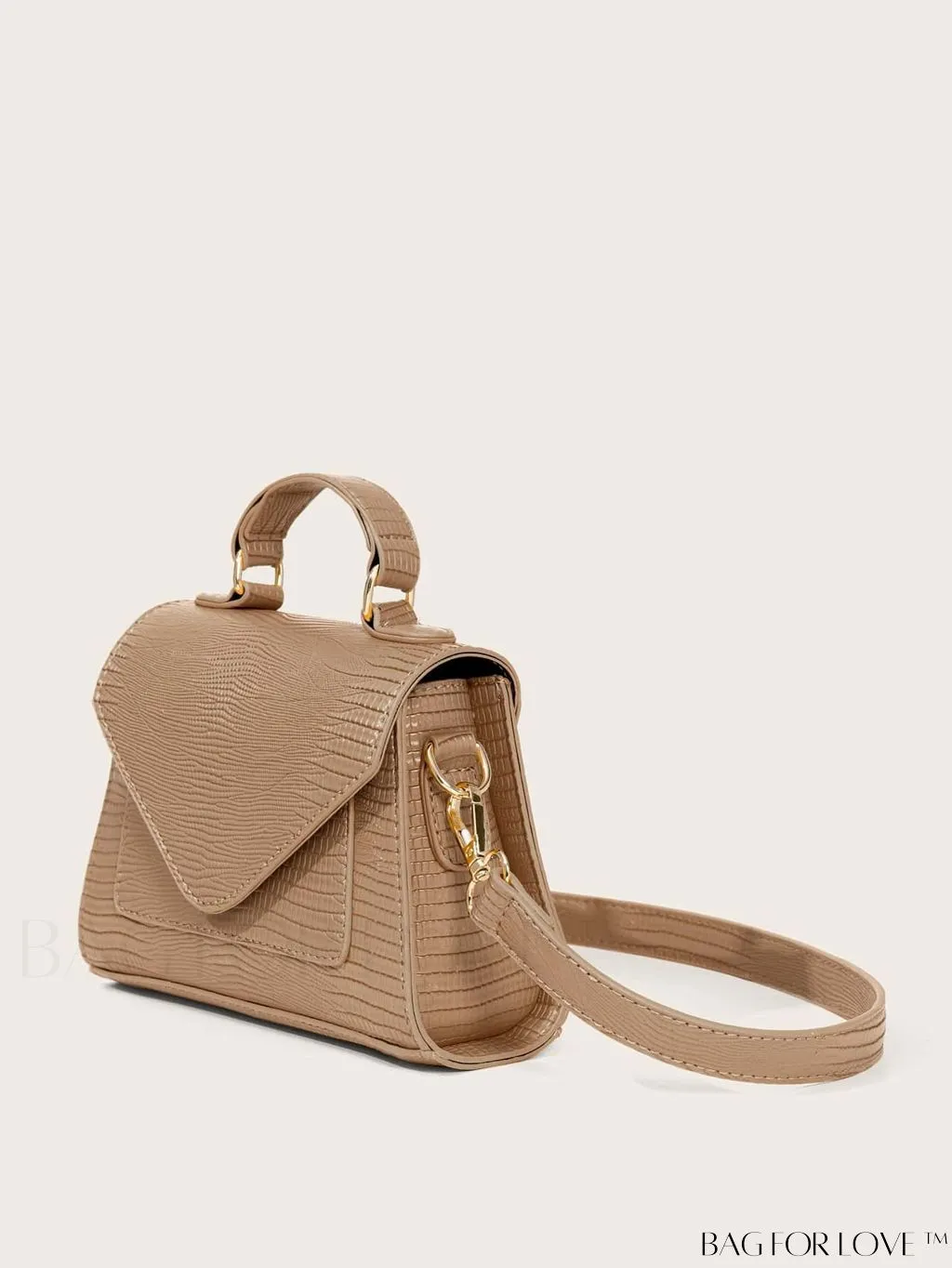BagForLove - Compact Croc Embossed Satchel: Stylish and Sophisticated