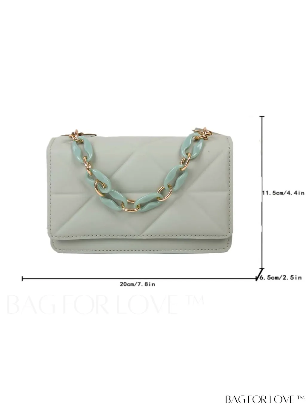 BagForLove - Compact Flap Chain Square Bag with Delicate Stitching