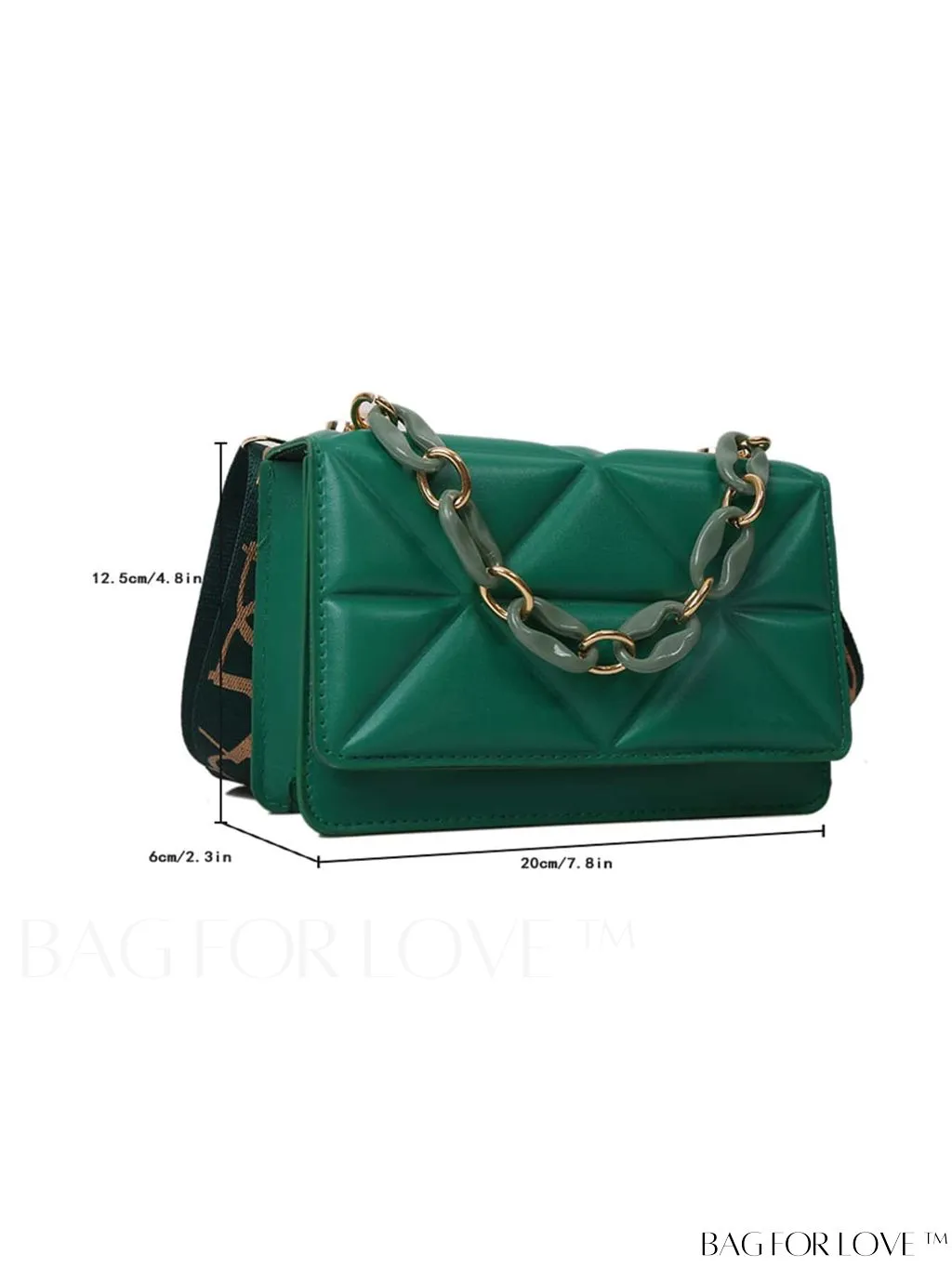BagForLove - Compact Flap Chain Square Bag with Delicate Stitching