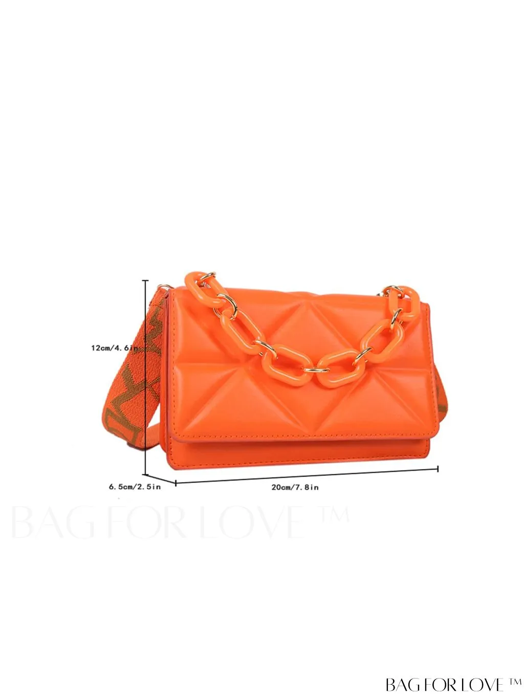 BagForLove - Compact Flap Chain Square Bag with Delicate Stitching