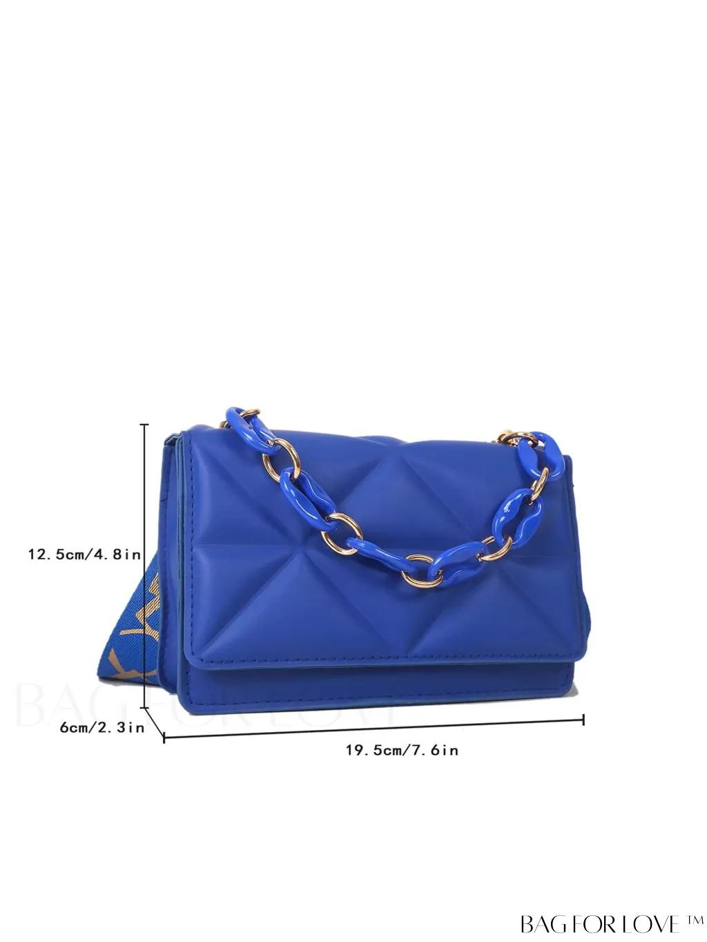 BagForLove - Compact Flap Chain Square Bag with Delicate Stitching