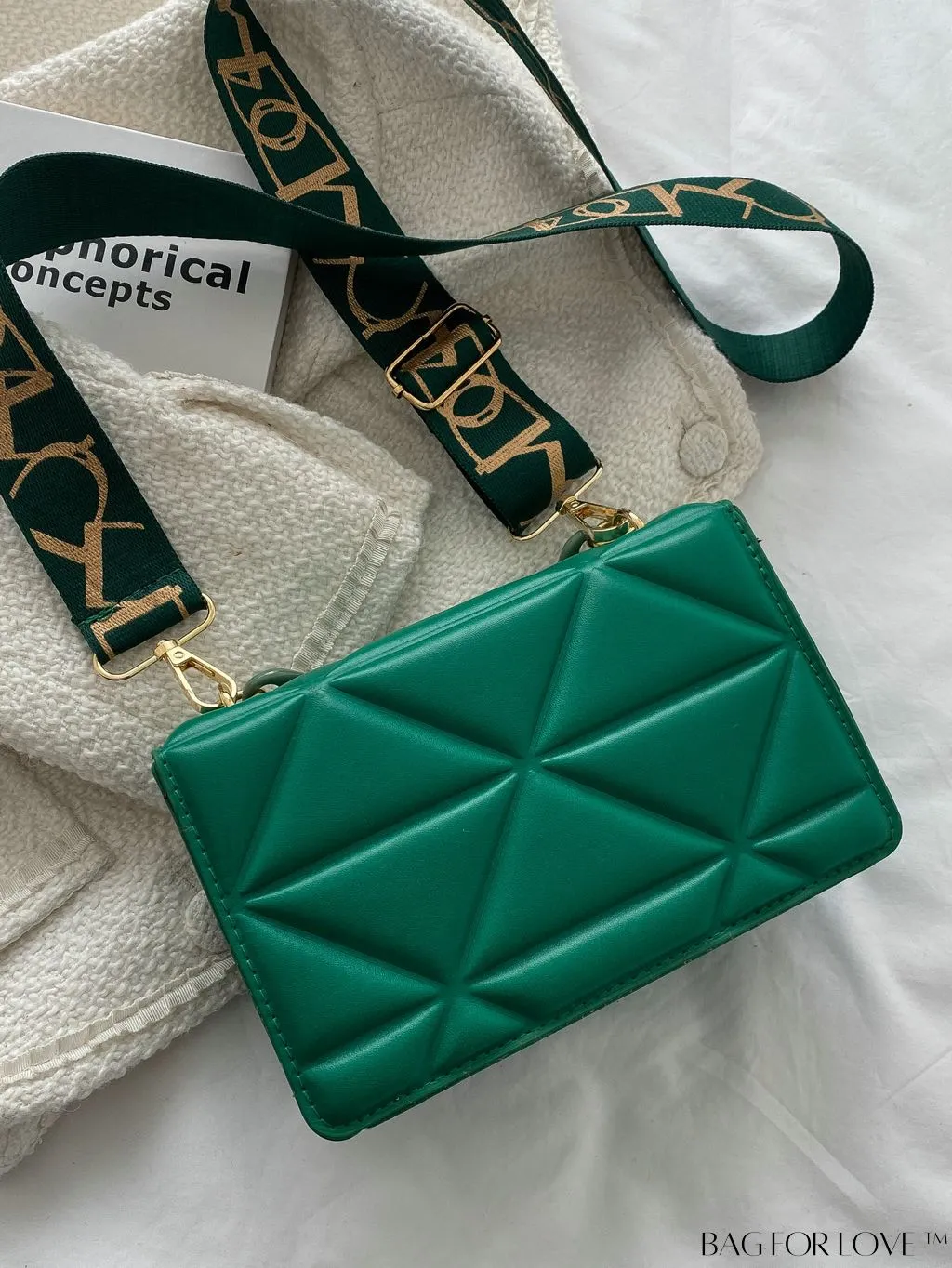 BagForLove - Compact Flap Chain Square Bag with Delicate Stitching