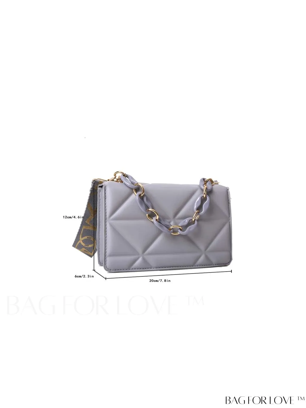 BagForLove - Compact Flap Chain Square Bag with Delicate Stitching