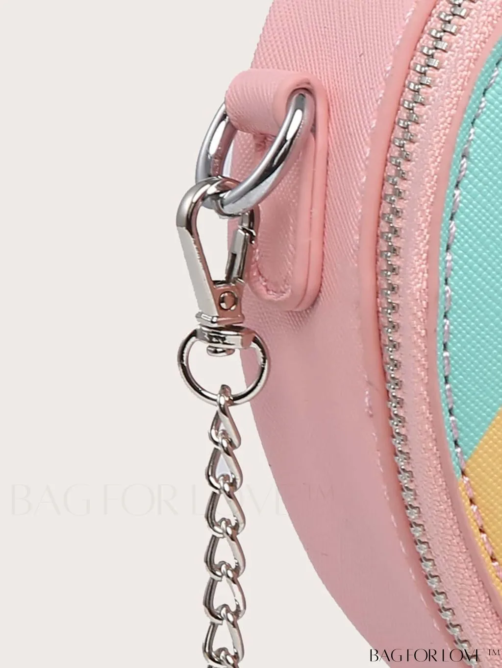 BagForLove - Compact Multicolored Striped Chain Satchel