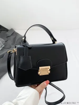 BagForLove - Compact Pu Handheld Square Bag - Sleek Design, Solid Color Finish