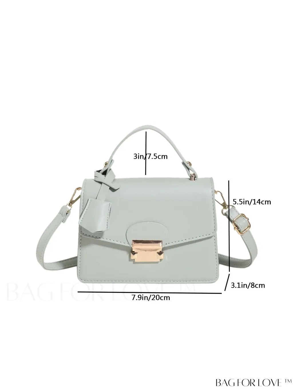 BagForLove - Compact Pu Handheld Square Bag - Sleek Design, Solid Color Finish