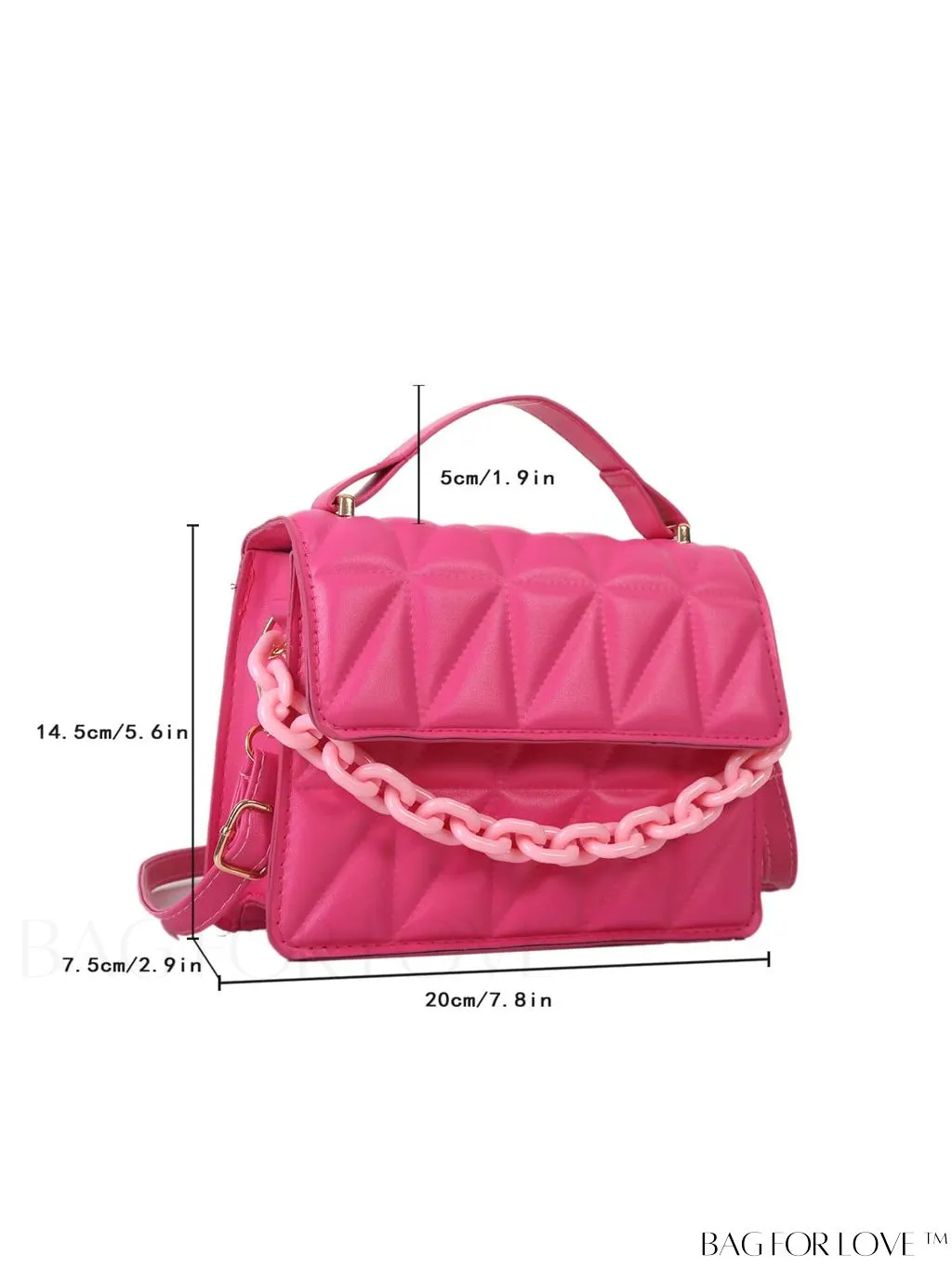 BagForLove - Compact Quilted Chain Flap Bag - Elegant and Functional