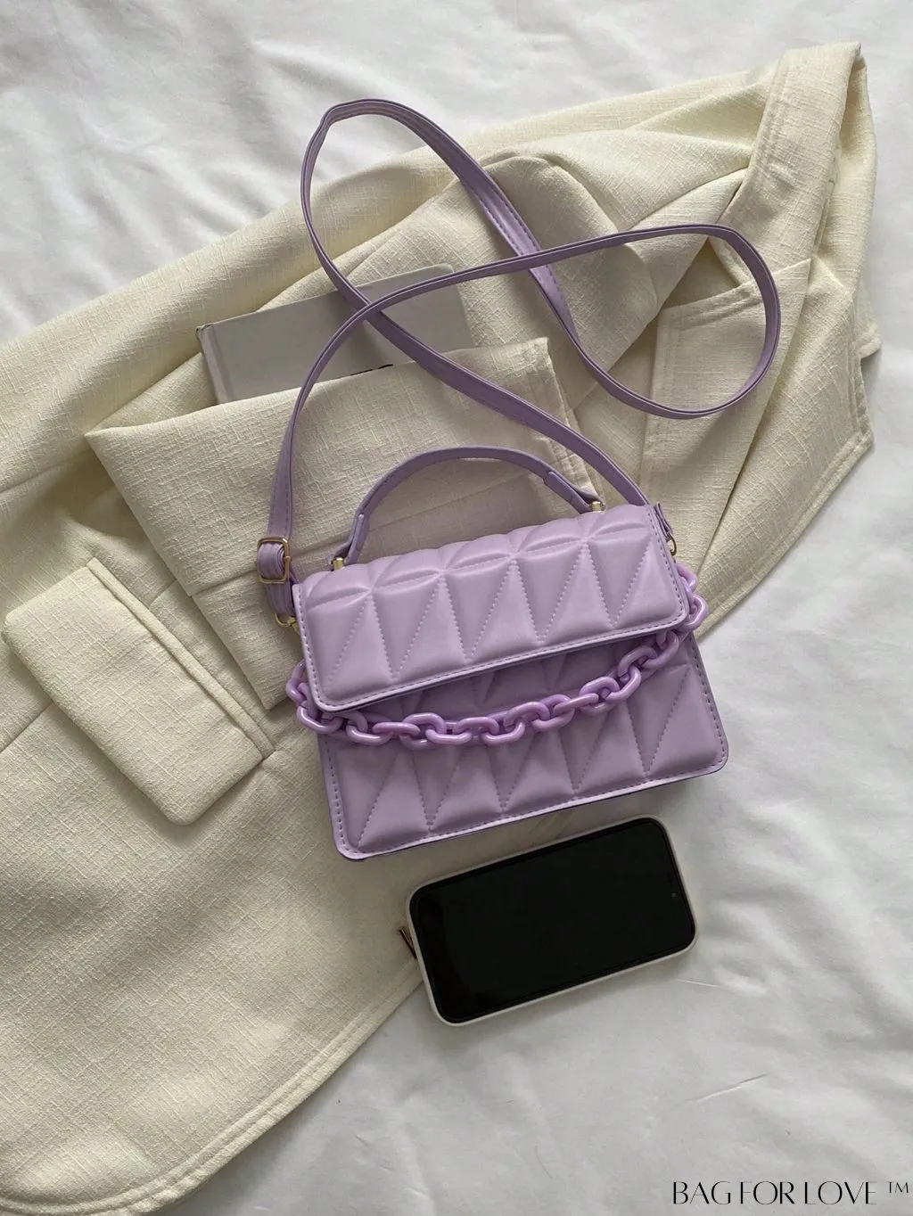 BagForLove - Compact Quilted Chain Flap Bag - Elegant and Functional