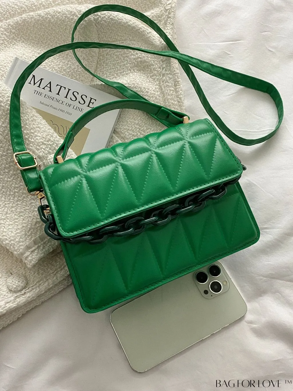 BagForLove - Compact Quilted Chain Flap Bag - Elegant and Functional