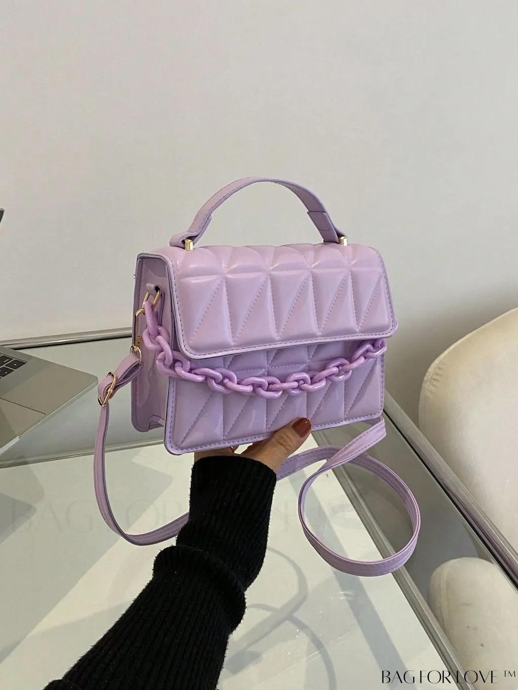 BagForLove - Compact Quilted Chain Flap Bag - Elegant and Functional