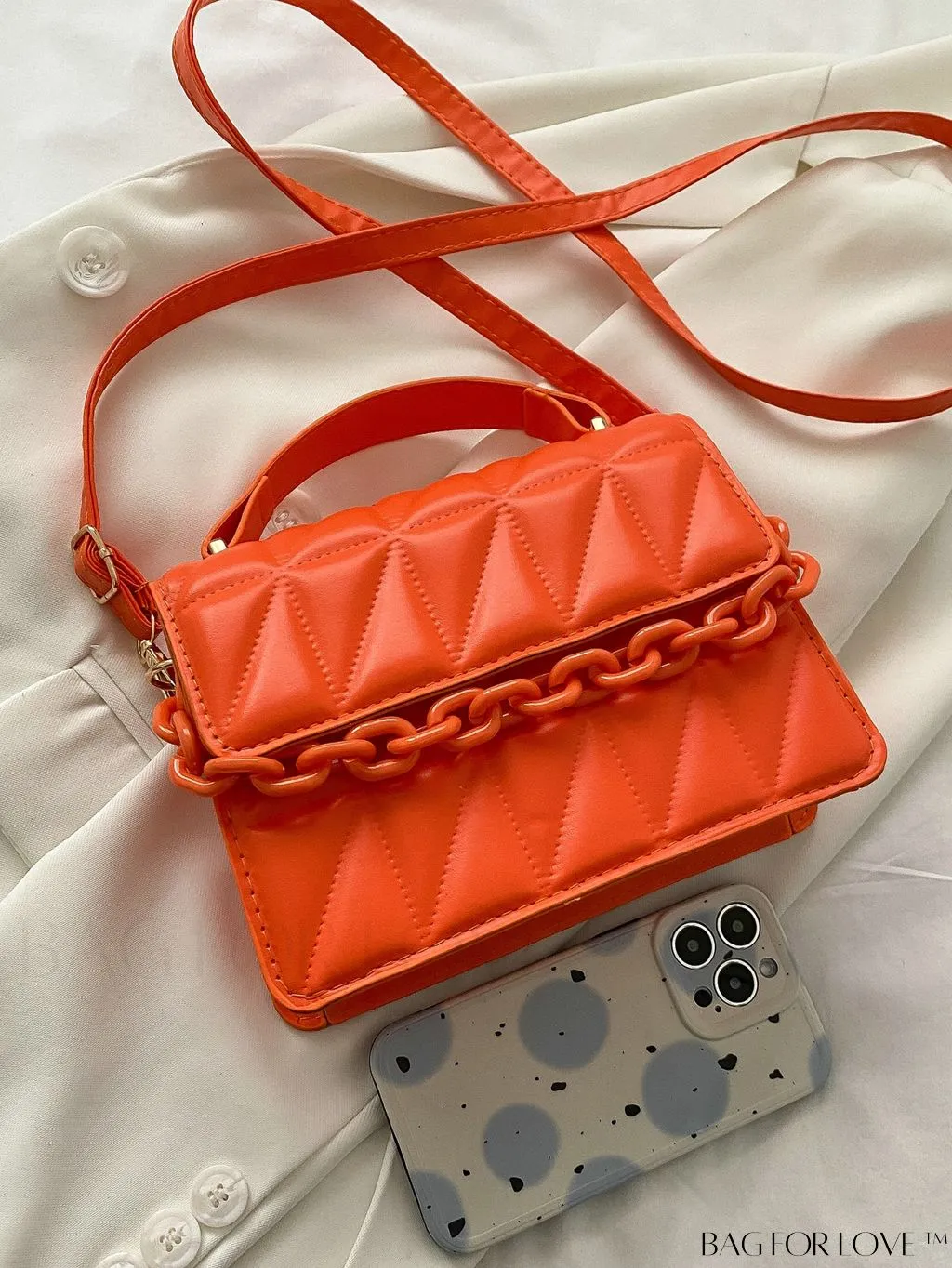 BagForLove - Compact Quilted Chain Flap Bag - Elegant and Functional