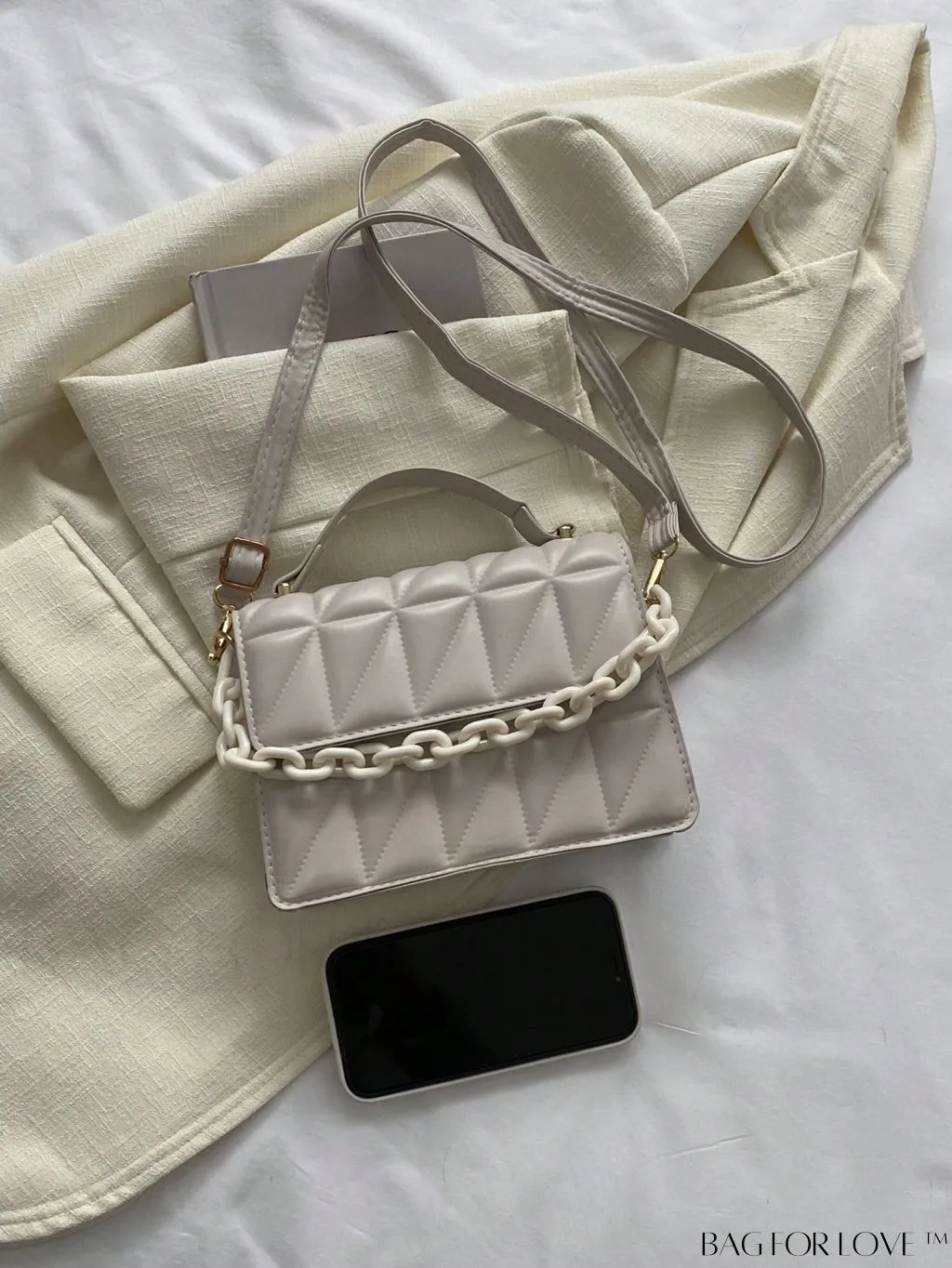 BagForLove - Compact Quilted Chain Flap Bag - Elegant and Functional
