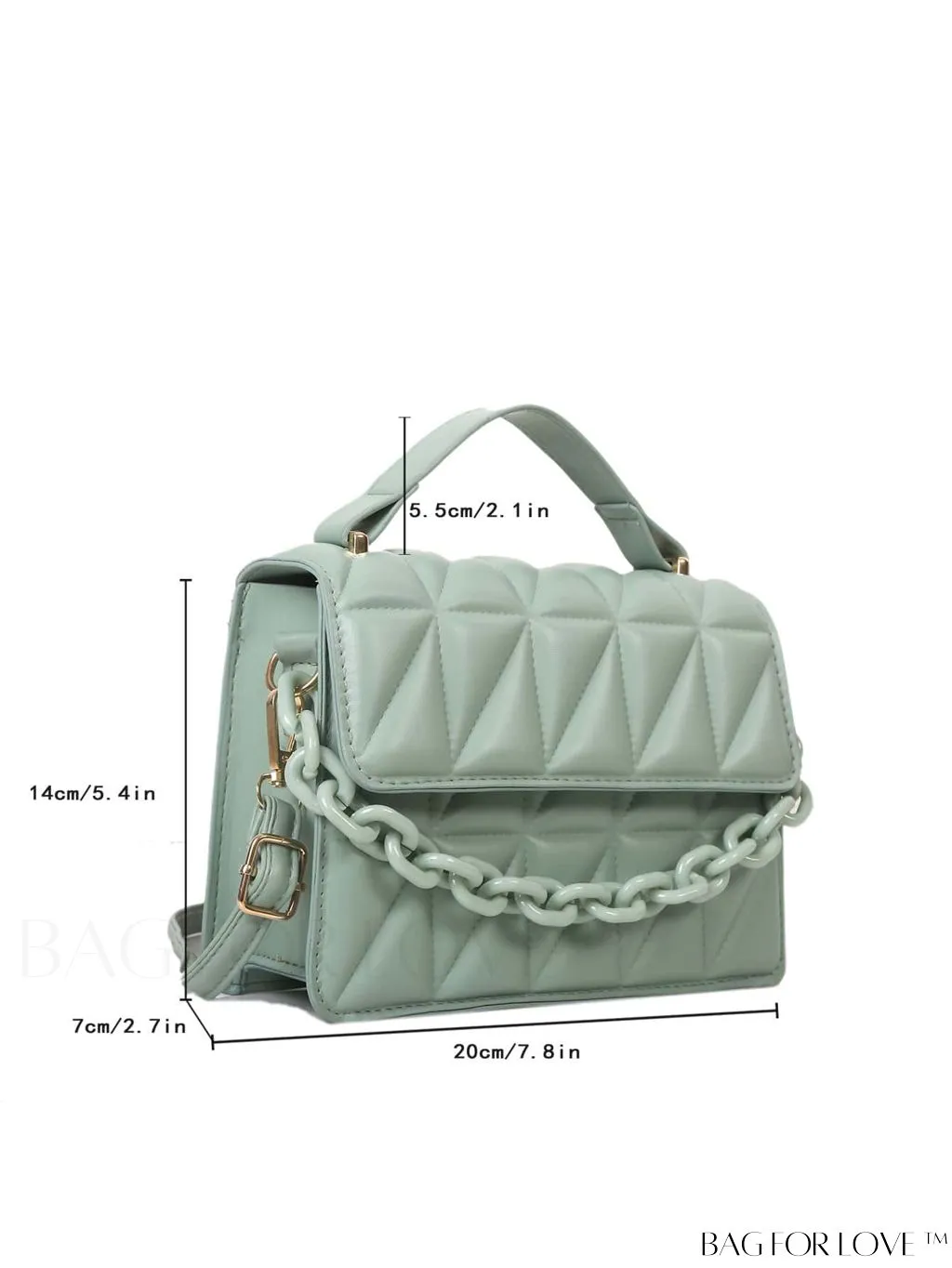 BagForLove - Compact Quilted Chain Flap Bag - Elegant and Functional