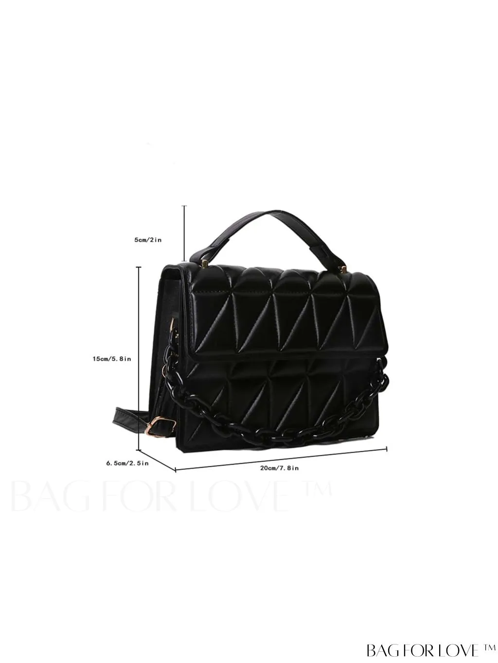 BagForLove - Compact Quilted Chain Flap Bag - Elegant and Functional