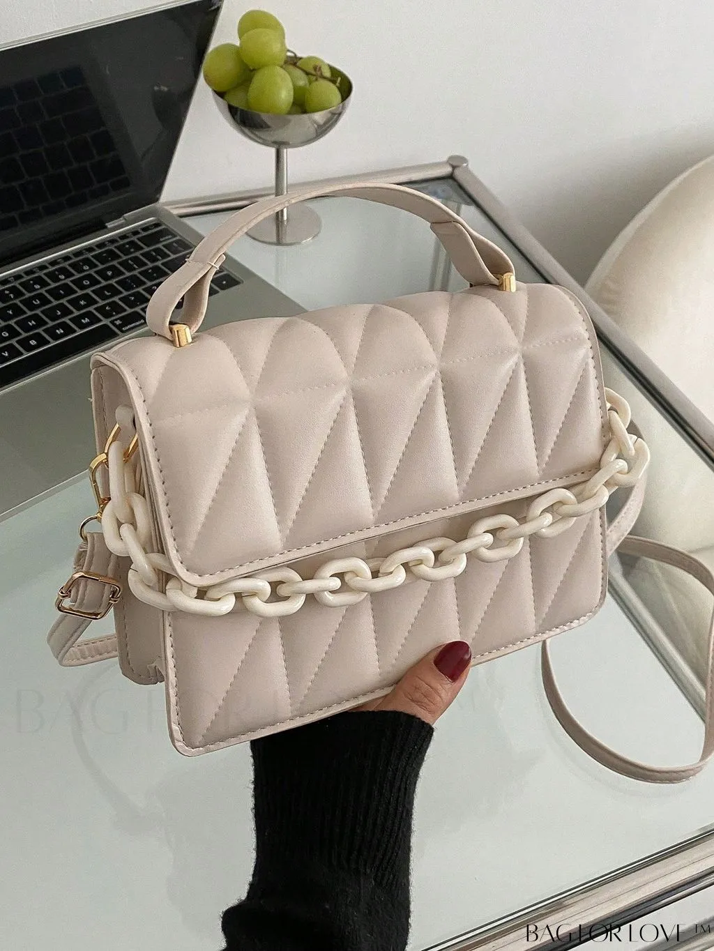 BagForLove - Compact Quilted Chain Flap Bag - Elegant and Functional