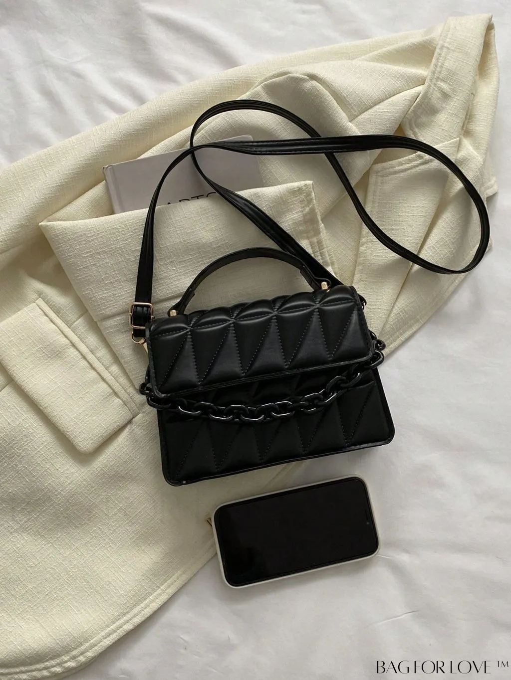 BagForLove - Compact Quilted Chain Flap Bag - Elegant and Functional