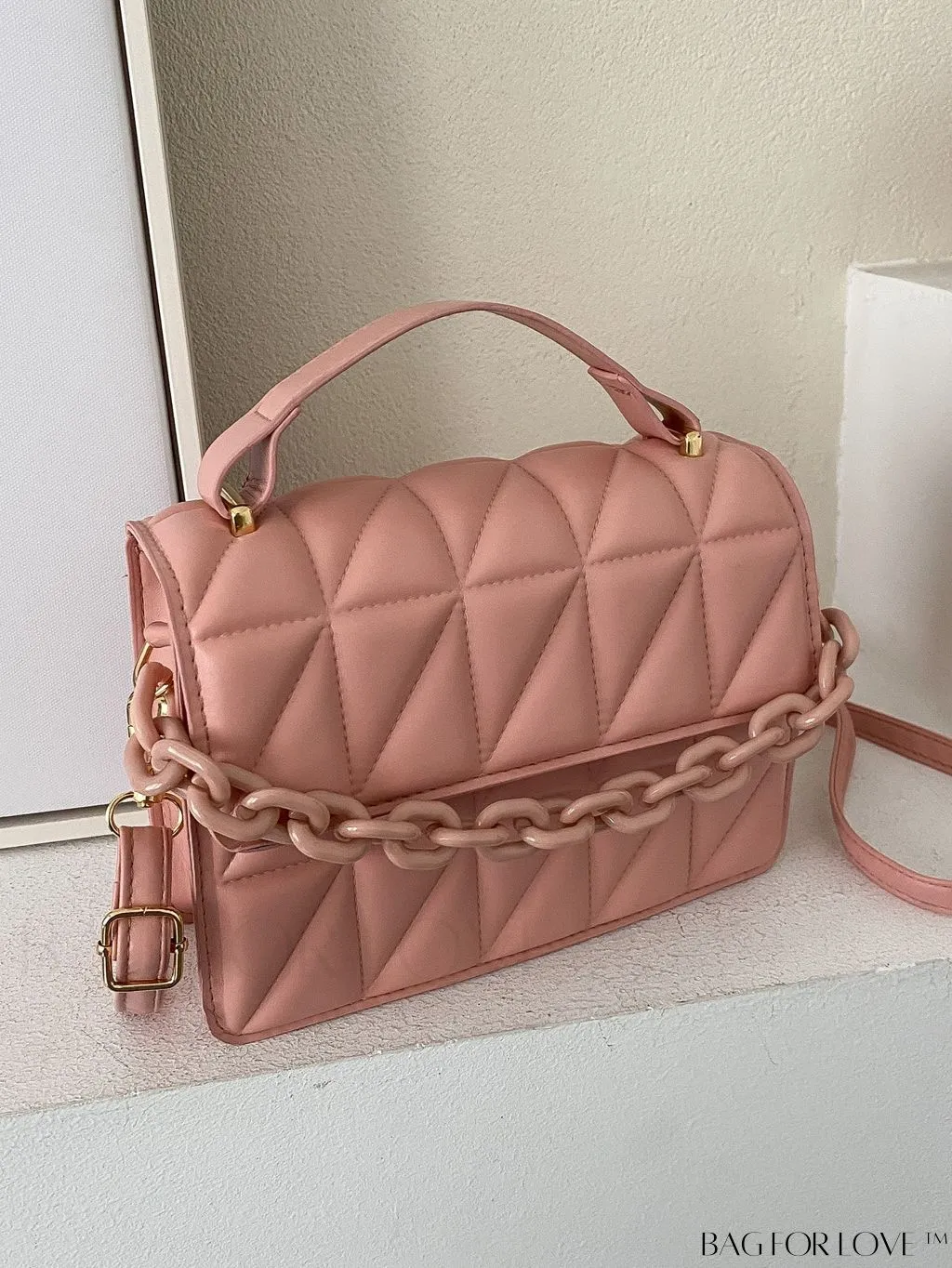 BagForLove - Compact Quilted Chain Flap Bag - Elegant and Functional