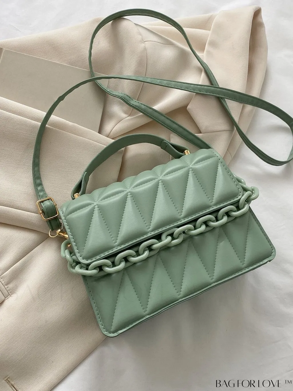 BagForLove - Compact Quilted Chain Flap Bag - Elegant and Functional