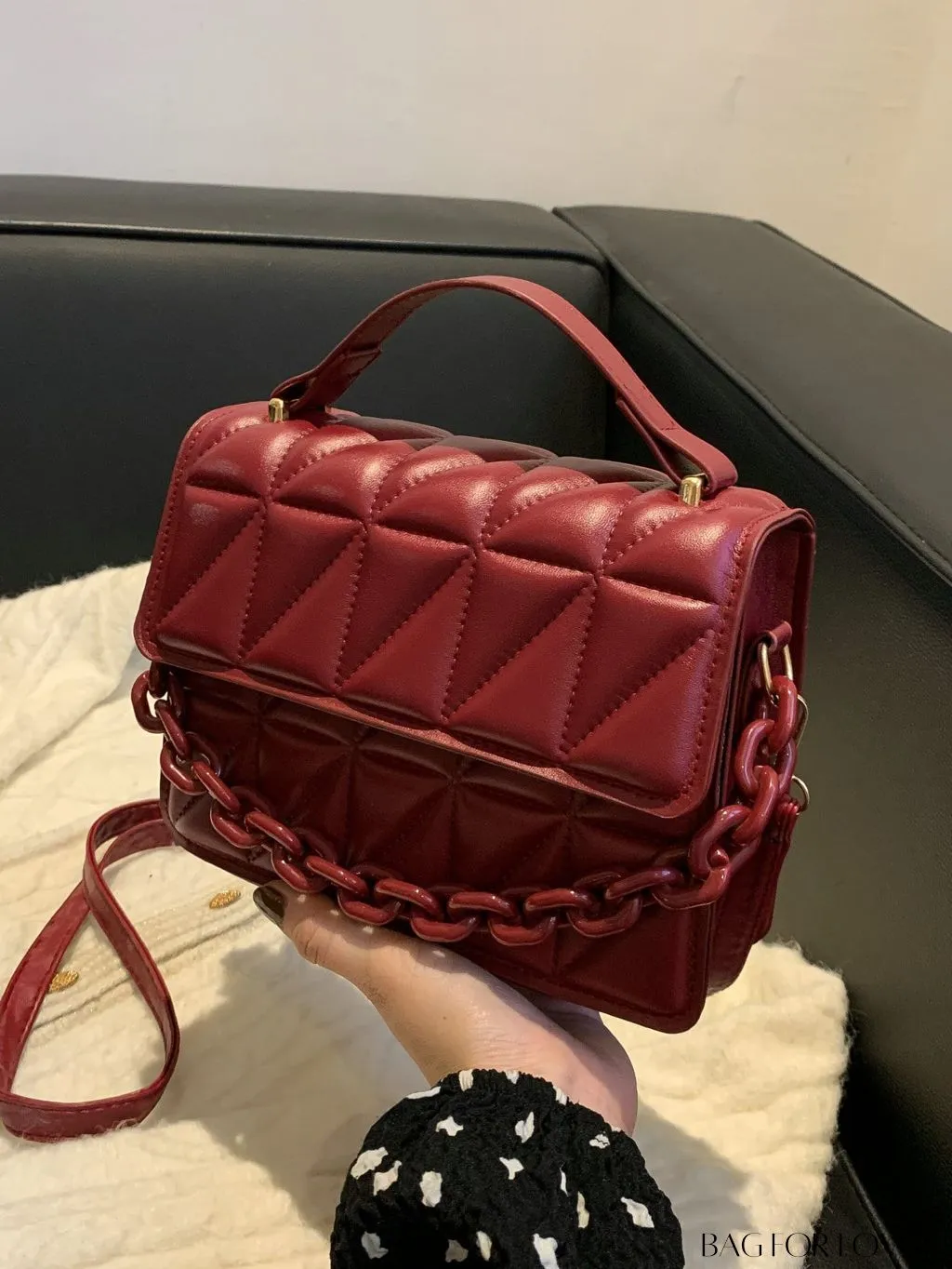 BagForLove - Compact Quilted Chain Flap Bag - Elegant and Functional