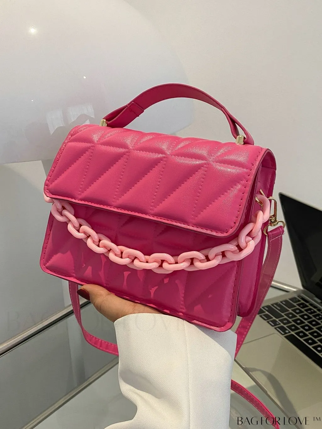 BagForLove - Compact Quilted Chain Flap Bag - Elegant and Functional