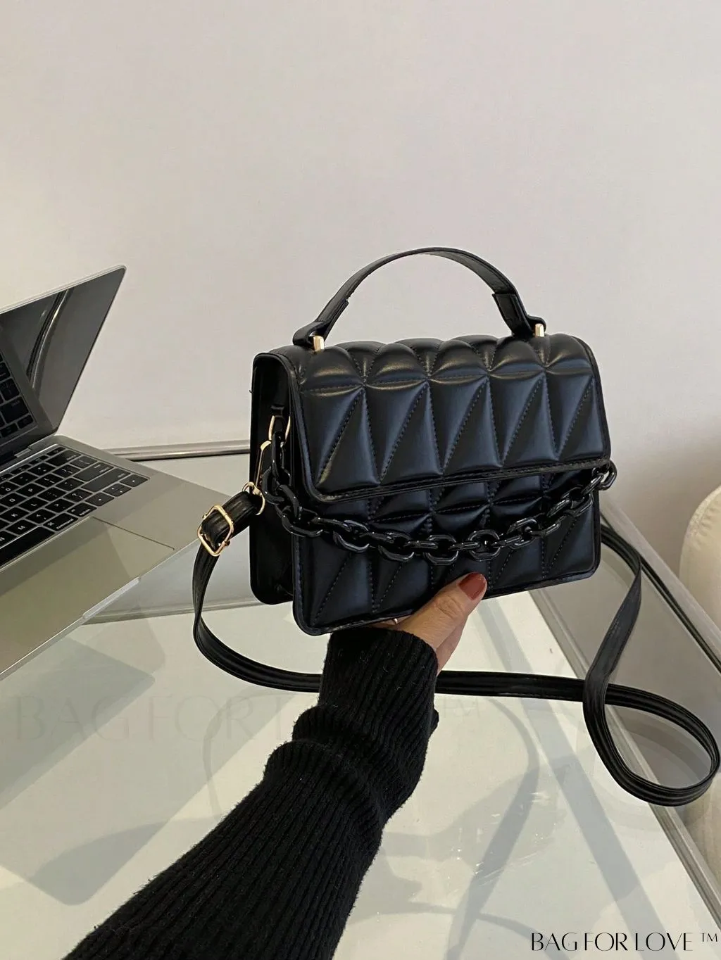 BagForLove - Compact Quilted Chain Flap Bag - Elegant and Functional