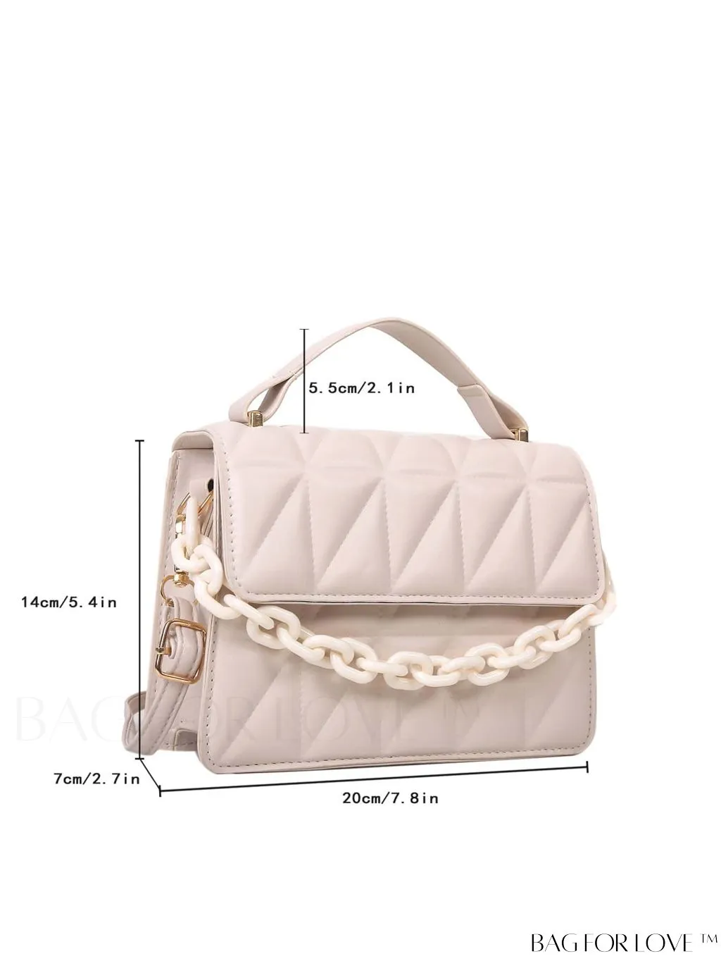 BagForLove - Compact Quilted Chain Flap Bag - Elegant and Functional