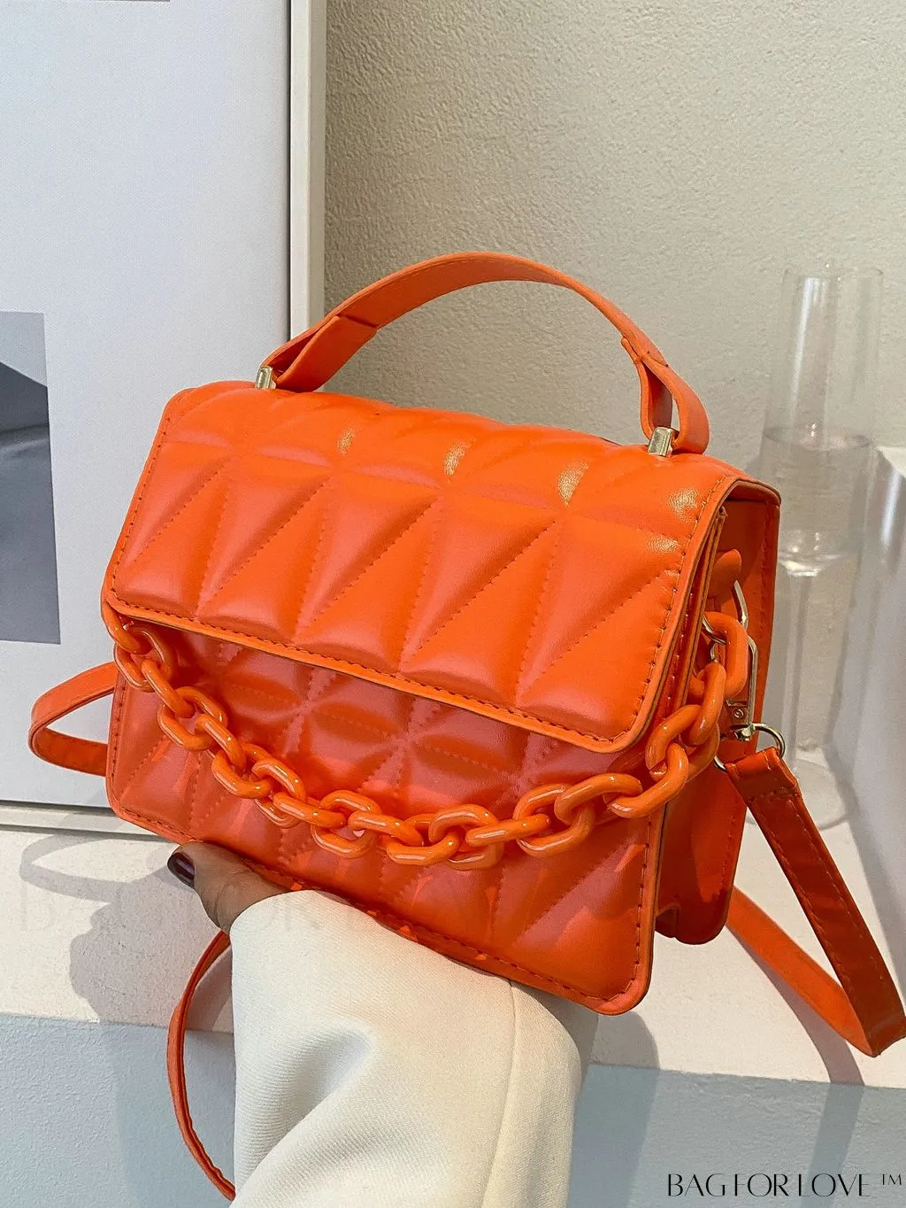 BagForLove - Compact Quilted Chain Flap Bag - Elegant and Functional