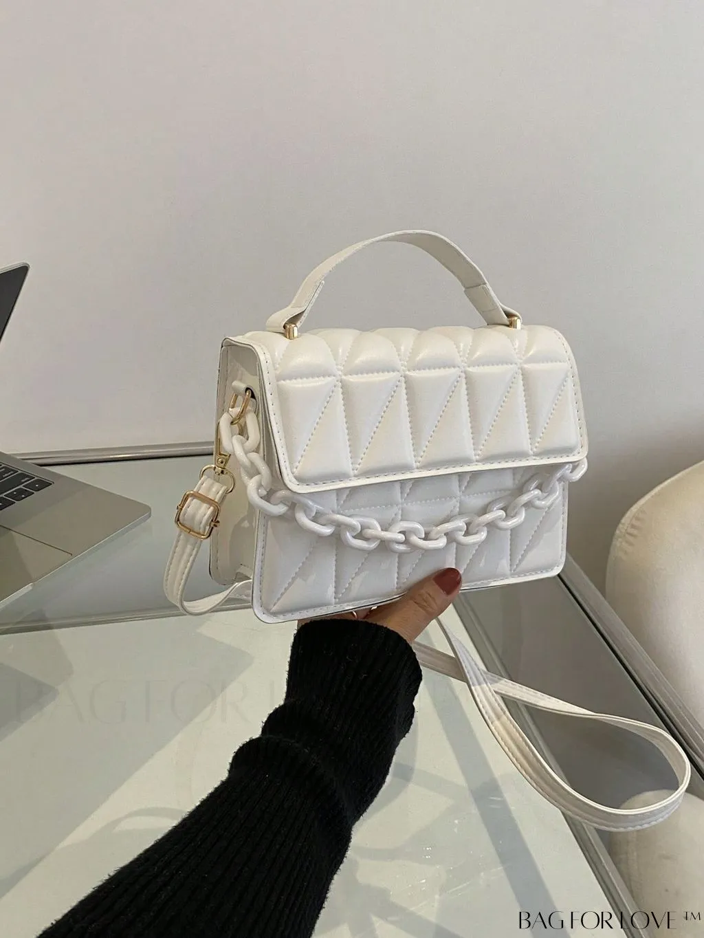 BagForLove - Compact Quilted Chain Flap Bag - Elegant and Functional