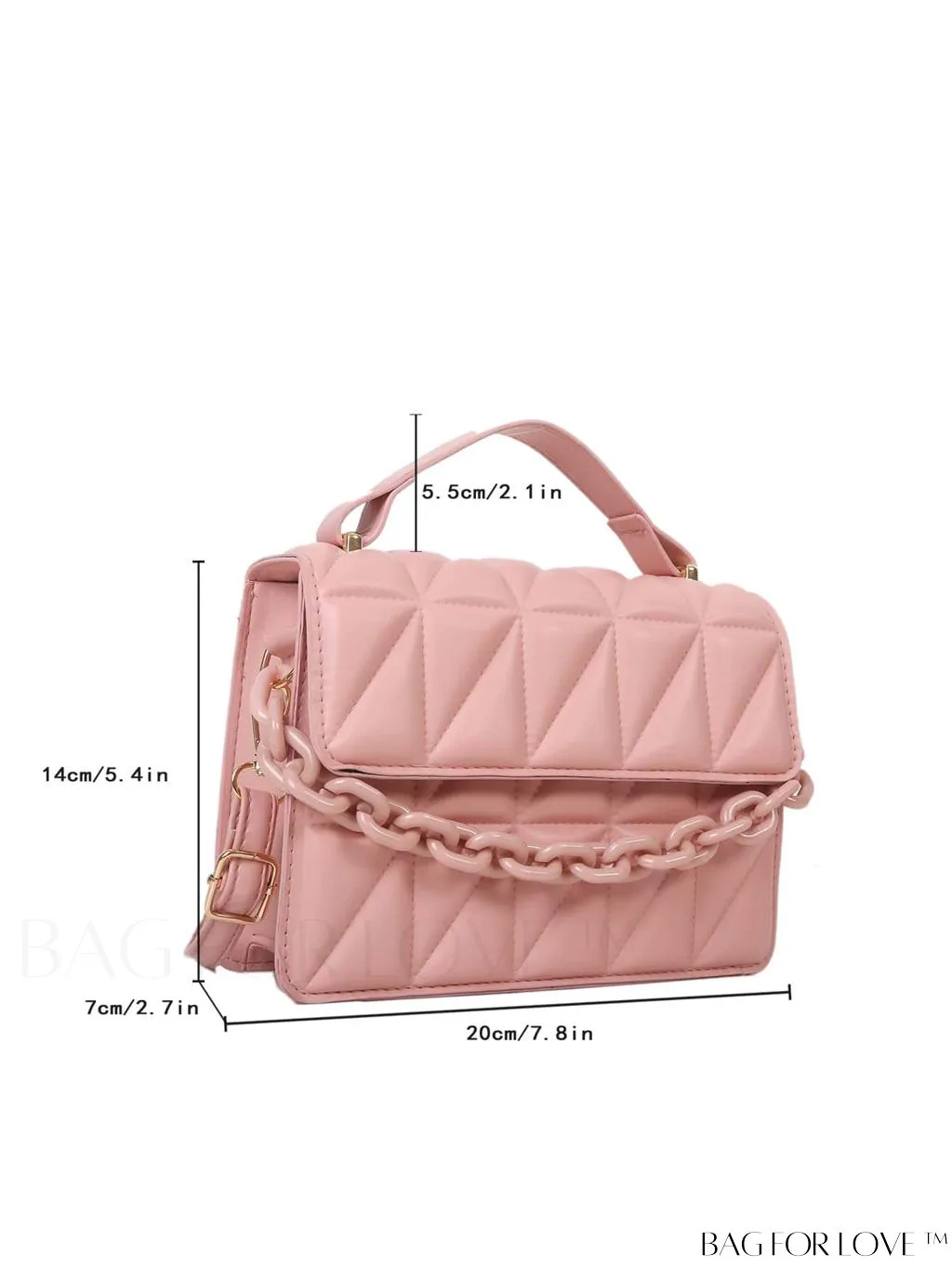 BagForLove - Compact Quilted Chain Flap Bag - Elegant and Functional