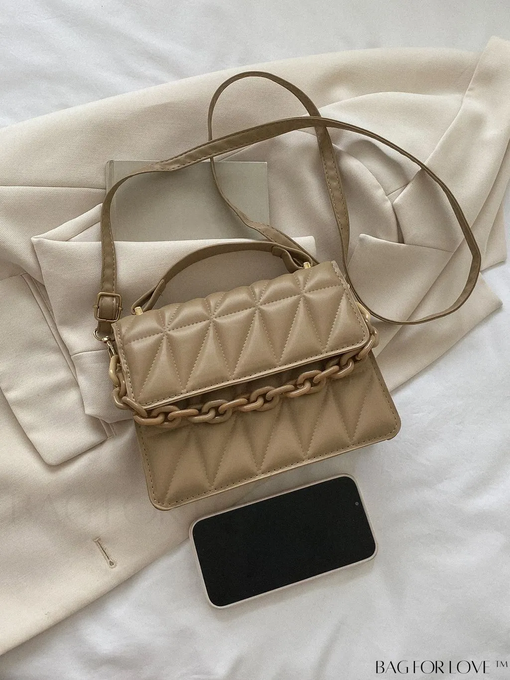 BagForLove - Compact Quilted Chain Flap Bag - Elegant and Functional