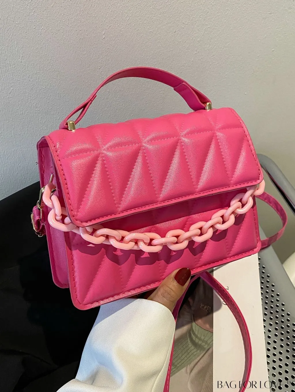 BagForLove - Compact Quilted Chain Flap Bag - Elegant and Functional