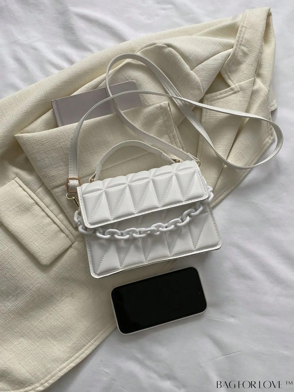 BagForLove - Compact Quilted Chain Flap Bag - Elegant and Functional