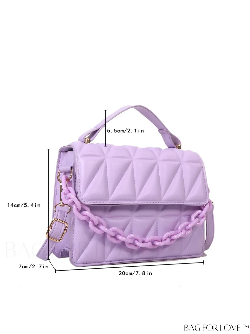 BagForLove - Compact Quilted Chain Flap Bag - Elegant and Functional