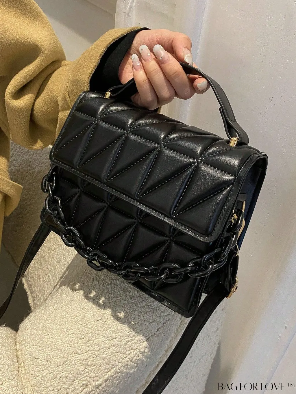 BagForLove - Compact Quilted Chain Flap Bag - Elegant and Functional